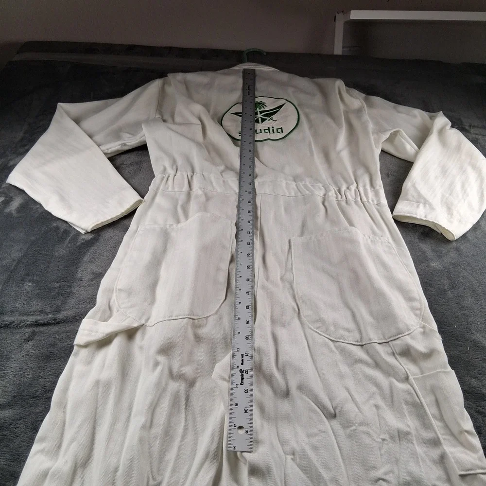 Big Mac Saudia Coveralls Mens 36R White Vintage Herringbone Twill Jumpsuit
